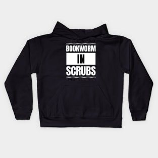 Bookworm in Scrubs: A Gift for Registered Nurses Who Love Reading - Unique Apparel Kids Hoodie